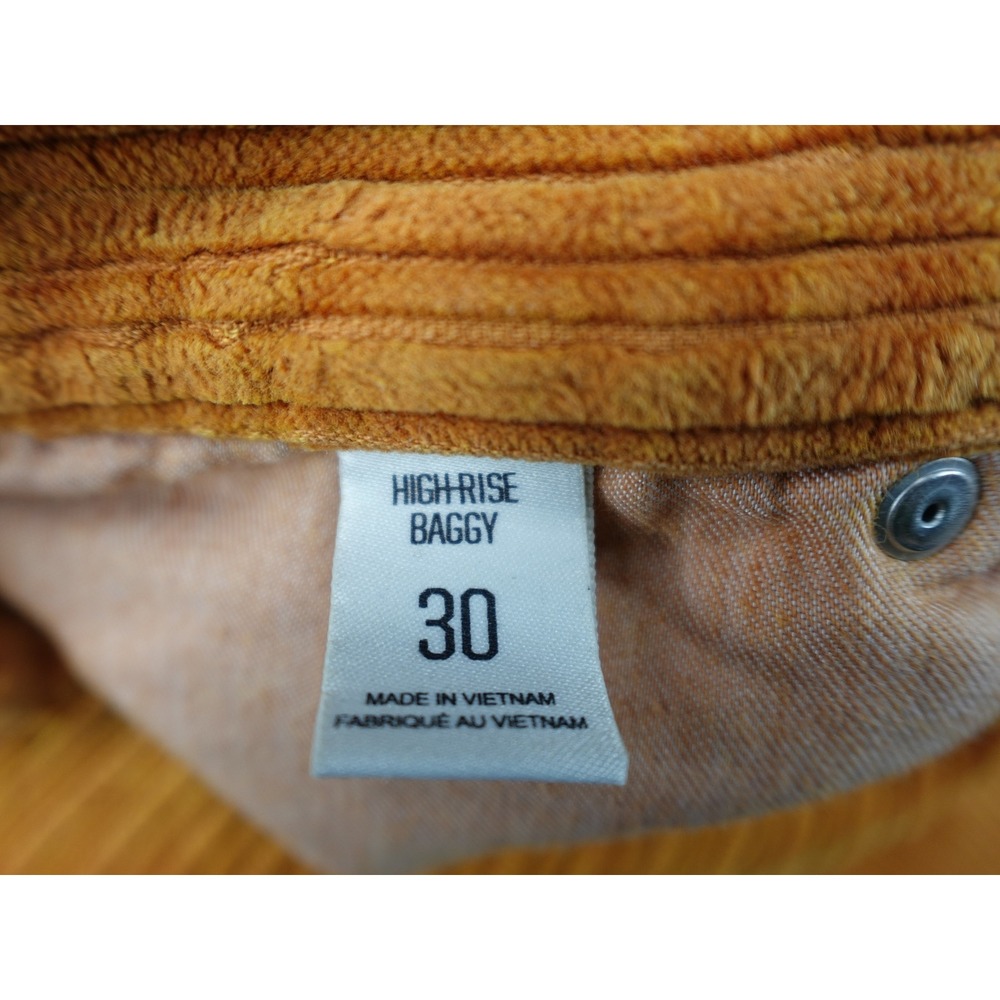 BDG Corduroy Pants Womens 30 Orange High-Rise Baggy Wide Leg Urban Outfitters - Picture 11 of 15